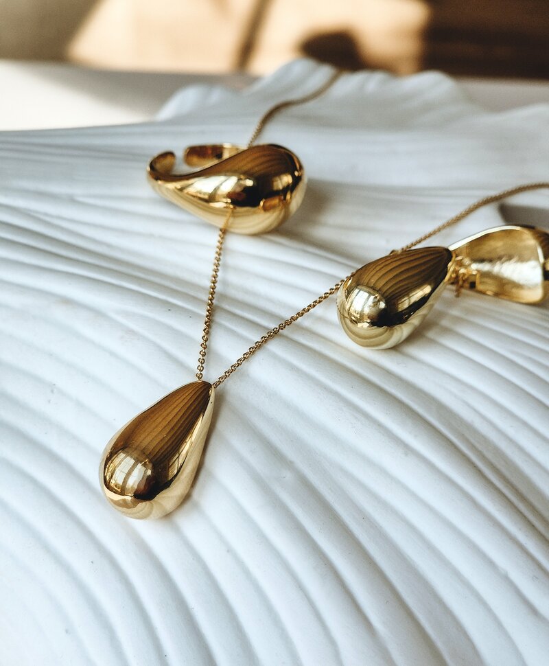 Bold Dome Ring Ophélie, Gold Plated