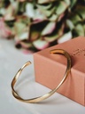 Twisted Cuff Bracelet Maella, Gold Plated