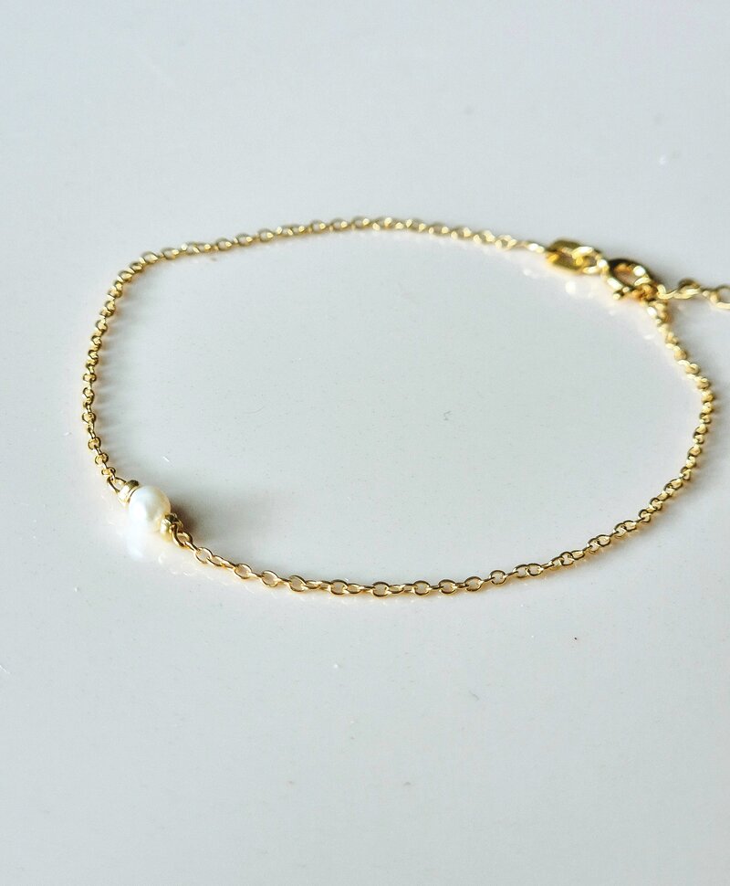 Vergoldetes Armband Mit Perle Perline