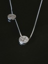 Silver Double Medallion Men’s Necklace Aegis