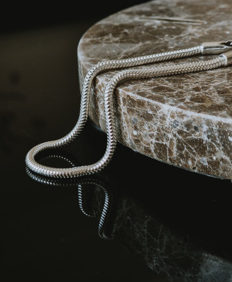 Zilveren Heren Snake Chain Armband Navarre