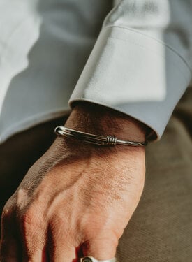 Silver Men’s Closed Bangle Bracelet Soren