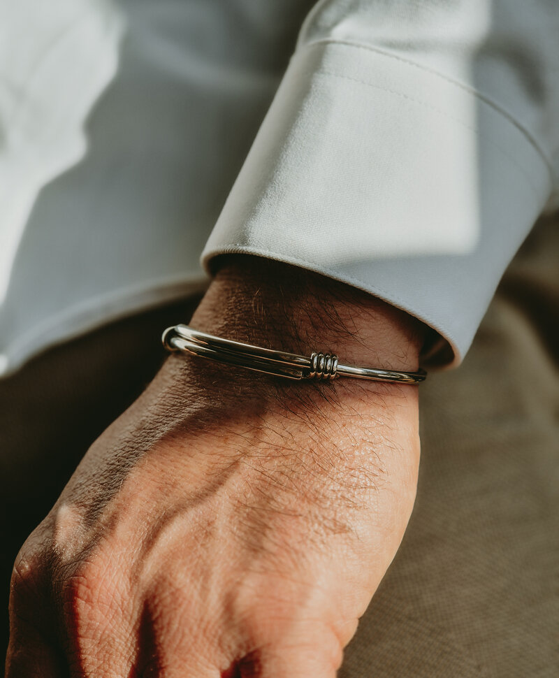 Silver Men’s Closed Bangle Bracelet Soren