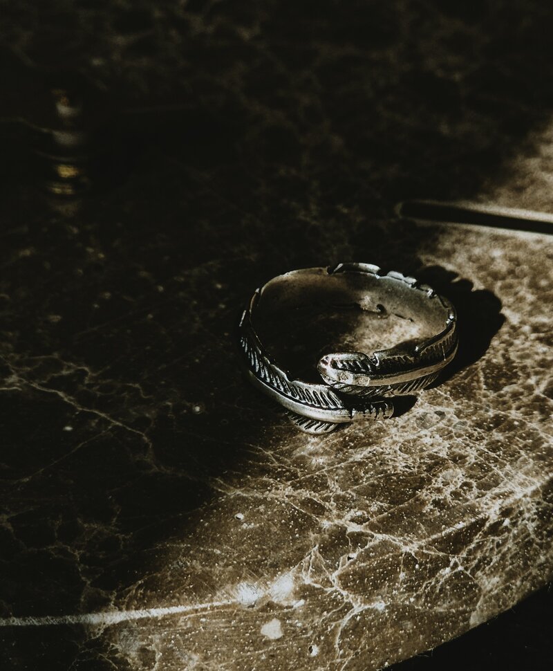 Silver Men’s Feather Ring Alar