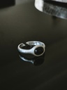 Argent Bague Homme Avec Onyx Noir Ovale Zephyr