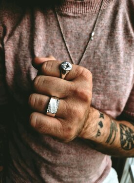 Zilveren Graveerbare Ring Olan