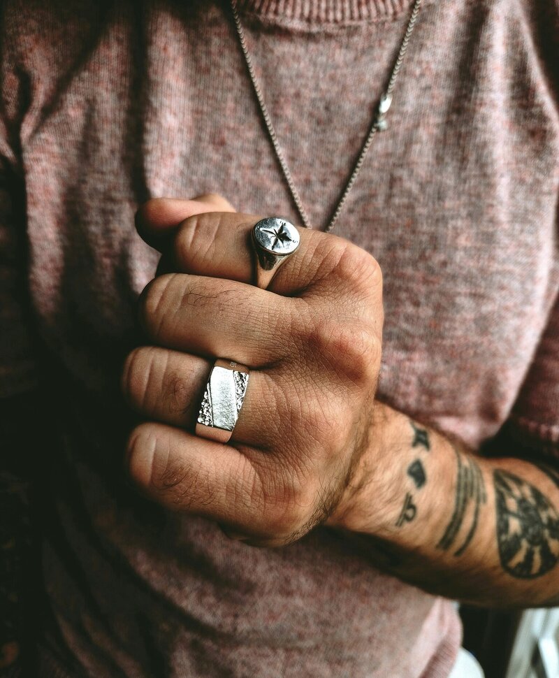 Silver Engravable Ring Olan