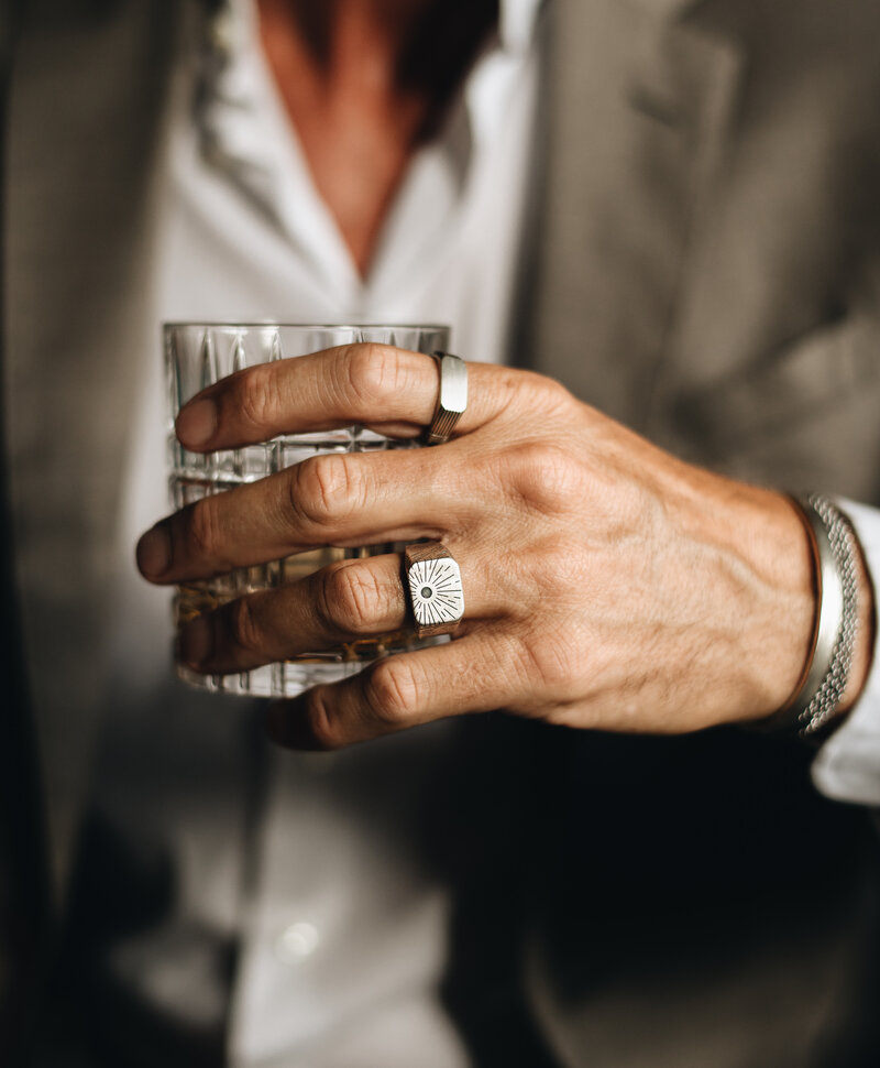 Silver Basic Men's Ring Adad