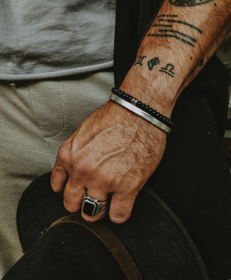 Zilveren Perfecte Basic Cuff Armband Heren Lonn