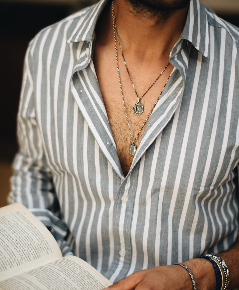 Silver Rectagular Men's Pendant Tue