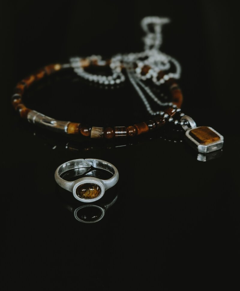 Silver Men’s Ring With Brown Tiger’s Eye Zephyr