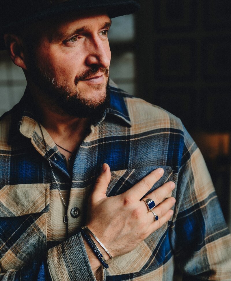 Zilveren Heren Ring Met Blauwe Lapis Lazuli Zephyr