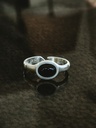 Argent Bague Homme Avec Onyx Noir Ovale Zephyr