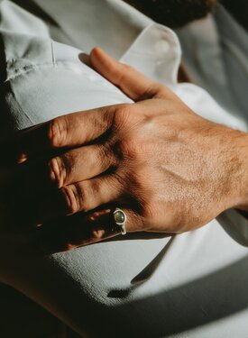 Argent Bague Homme Avec Labradorite Zephyr