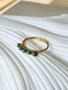 Gold Plated Ring Met Groene Stenen Anaïs
