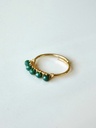 Gold Plated Ring Met Groene Stenen Anaïs
