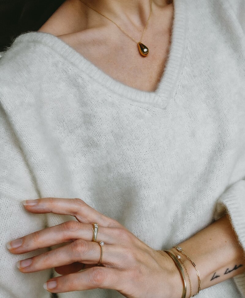 Vergoldetes Armband Mit Perle Perline