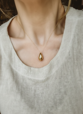 Vergoldete Kette Mit Tropfen Ophélie