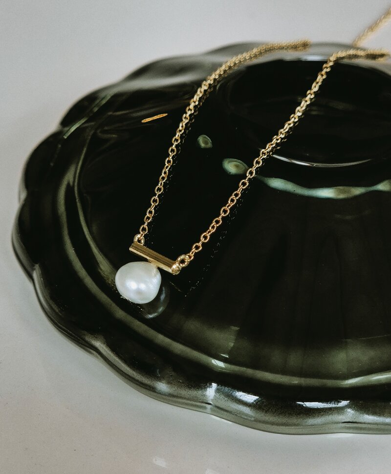 Vergoldete Moderne Perlenkette Ondine