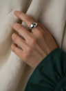 Zilveren Bold Dome Ring Ophélie