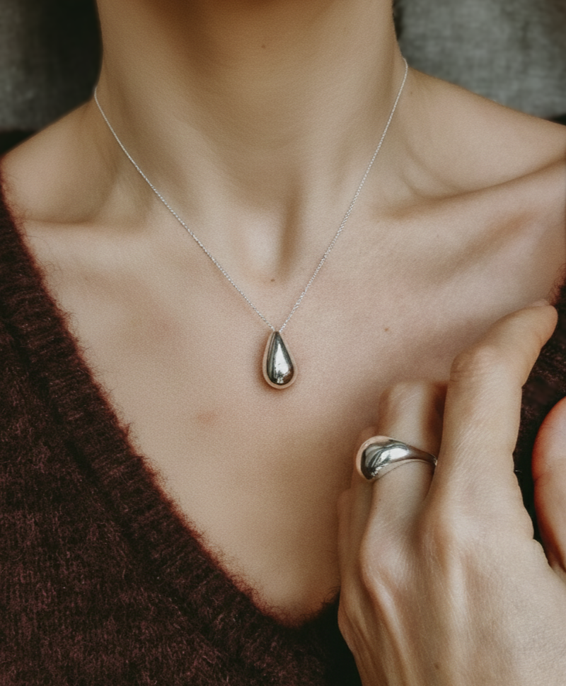 Collier Goutte Ophélie, Argent