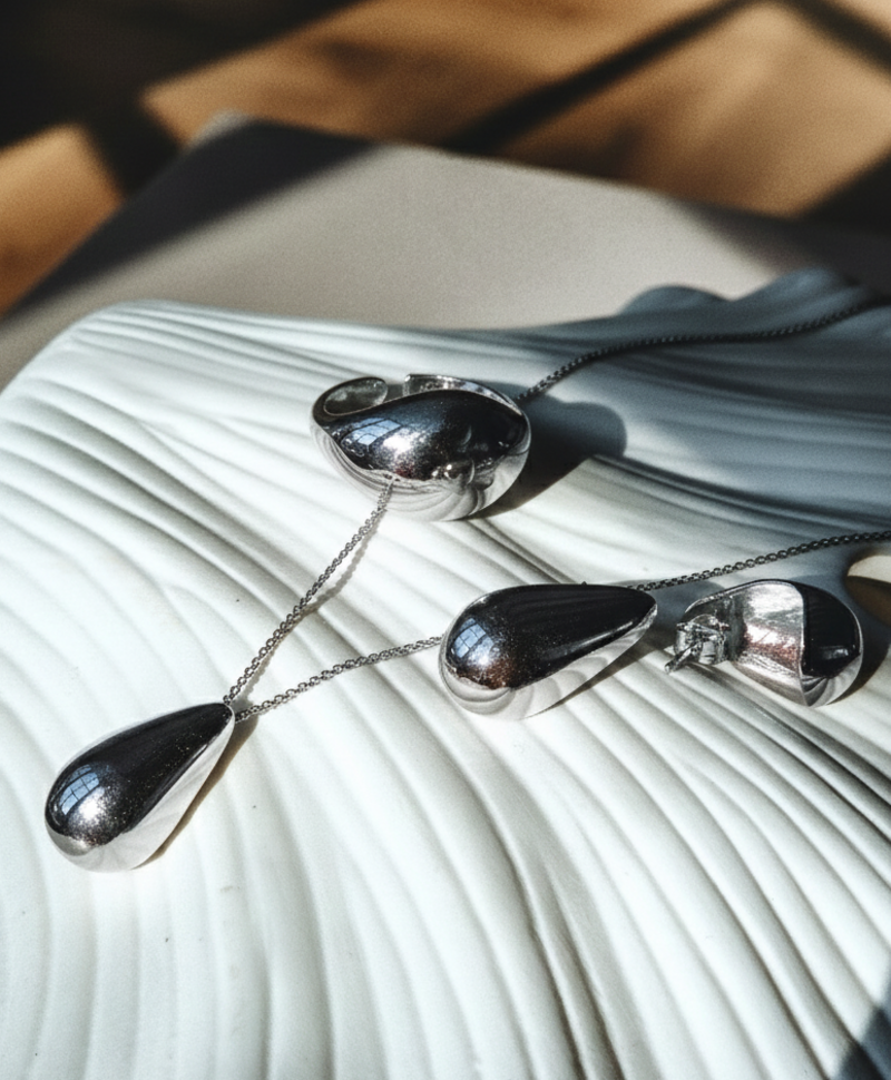 Zilveren Ketting Met Druppel Ophélie