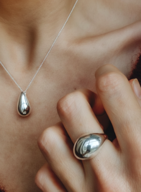 Silberne Kuppelring Ophélie