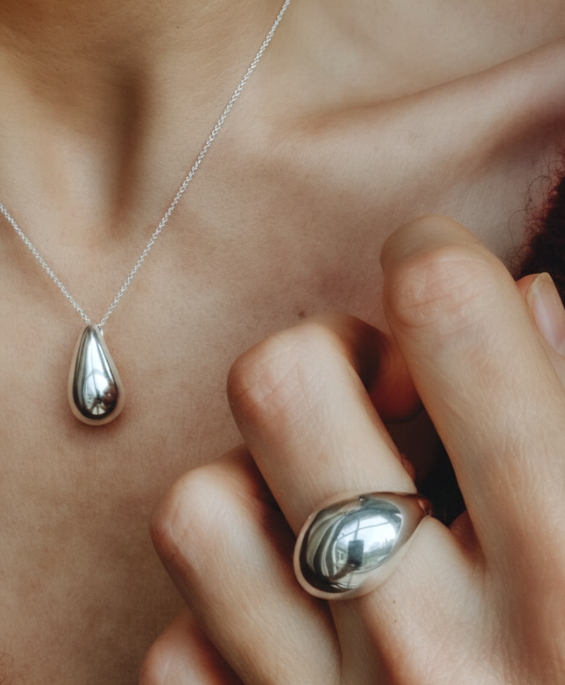 Silberne Kuppelring Ophélie