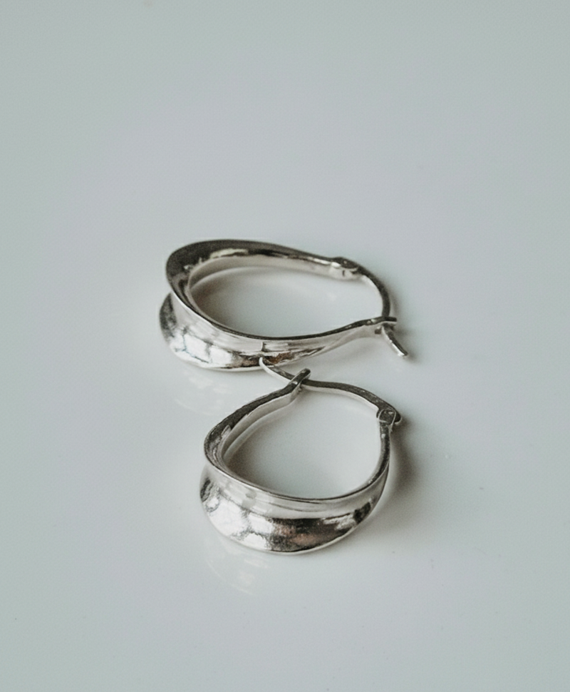 Créoles Ovales Elisea, Argent