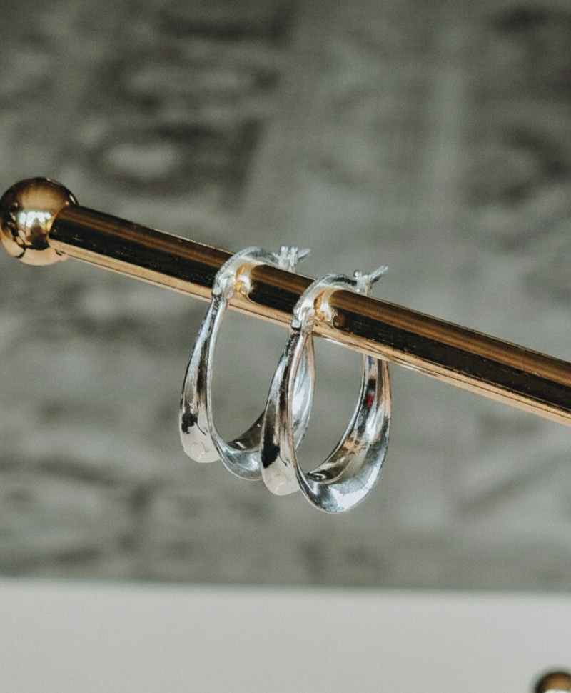 Créoles Ovales Elisea, Argent