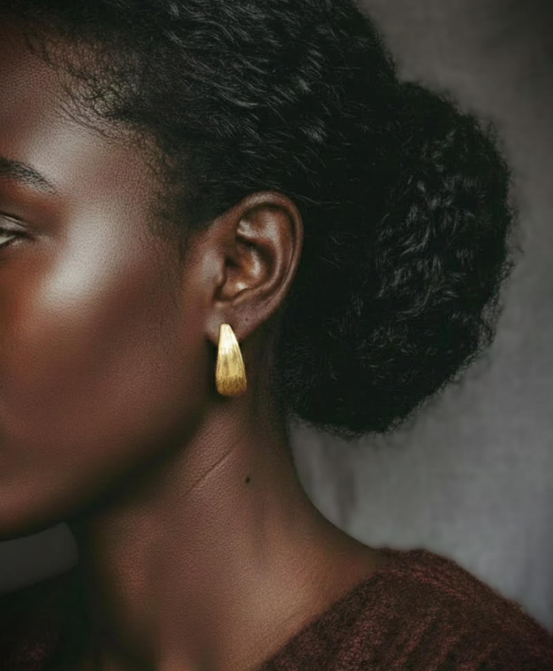 Shell-Shaped Earrings Alizé, Gold Plated