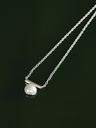 Zilveren Moderne Parel Ketting Ondine