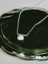 Modern Pearl Necklace Ondine, Silver