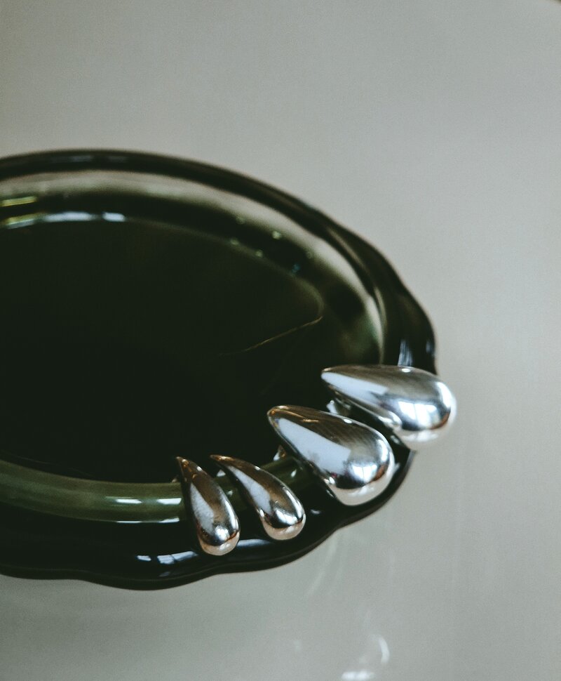 Modern Drop Earrings Ophélie, Silver