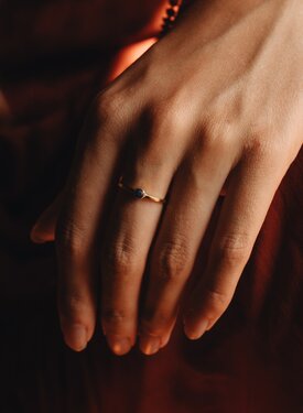 Bague Plaqué Or Lapis-Lazuli Keala