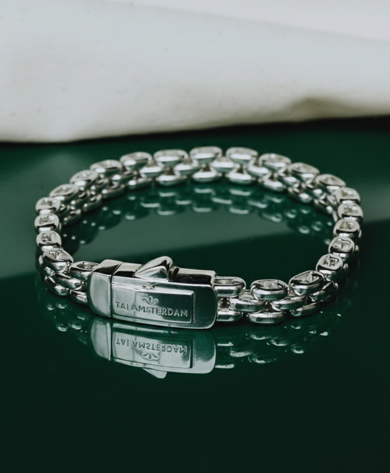 Thick Chain Bracelet Aimi, Silver