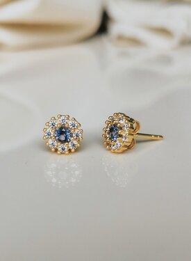 Gold Plated Bloemetjes Ear Stud  Set Honoka