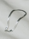 Flat Snake Chain Bracelet Cho, Silver