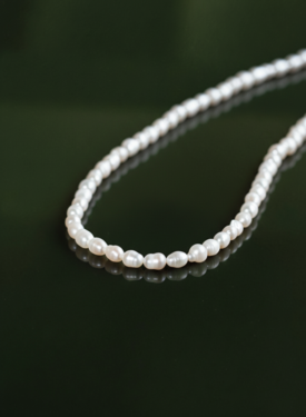 Pearl Necklace Benya, Silver