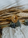 Yellow Citrine Ring Athena, Gold Plated
