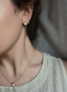 Gold Plated Moderne Parel Ear Studs Ondine