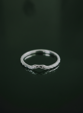 Stackable Snakeskin Ring Evka , Silver