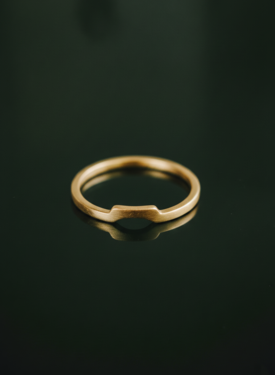 Vergoldeter feiner, ineinander stapelbarer Ring Elgiva