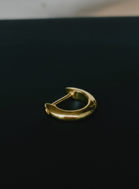Single Horseshoe Hoop Hisa, Gold Plated (Large)