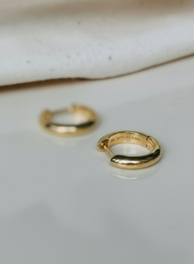 Single Horseshoe Hoop Hisa, Gold Plated (Small)