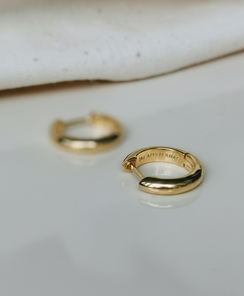 Single Horseshoe Hoop Hisa, Gold Plated (Small)