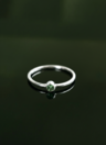 Stackable Green Quartz Ring Keala, Silver