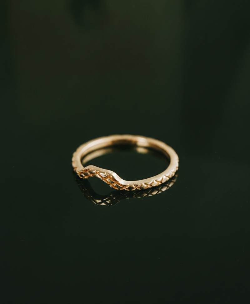 Gold Plated Minimalistische Slangenring Evka