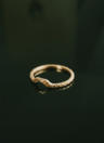 Stackable Snakeskin Ring Evka , Gold Plated