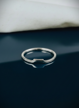 Square Stackable Ring Elgiva, Silver